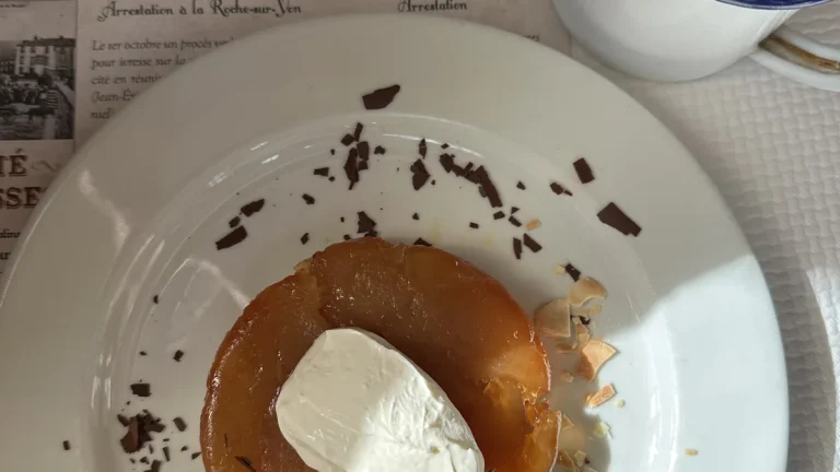 Dessert servi dans un restaurant du parc